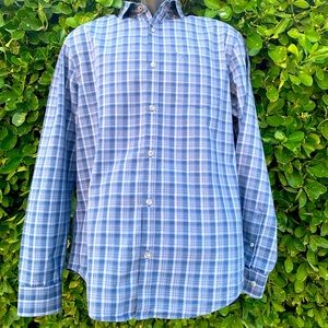 Original Penguin Men’s Blue Plaid Long Sleeve XL